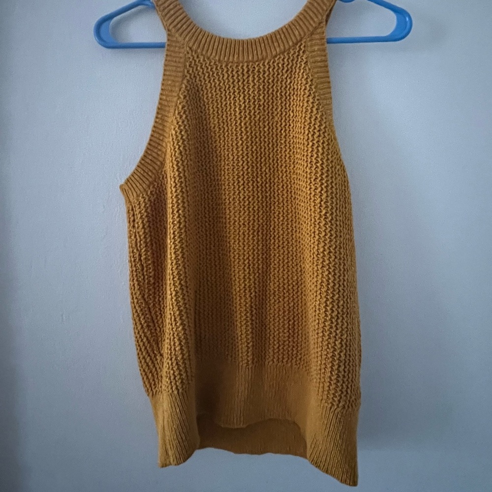 Knitted Madewell Mustard Tank
